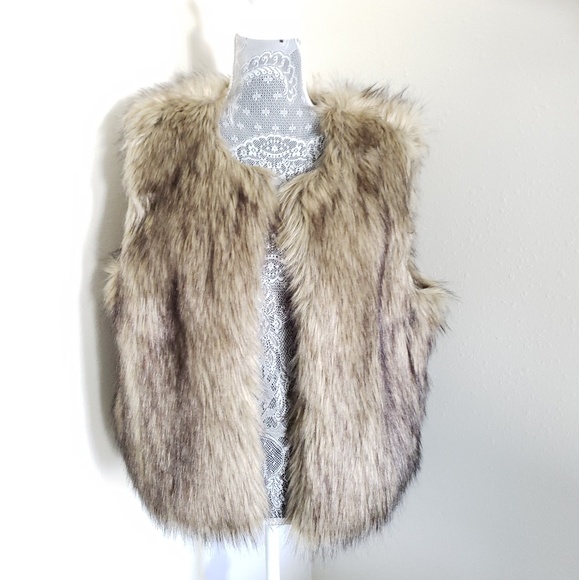 Tribal Jeans Faux Fur Vest 